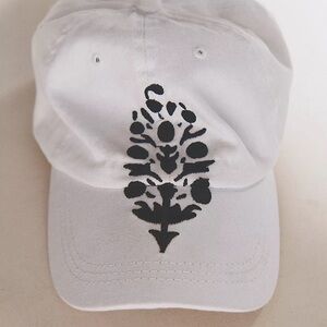 FP Movement by Free People White Cap with Black Embroidery